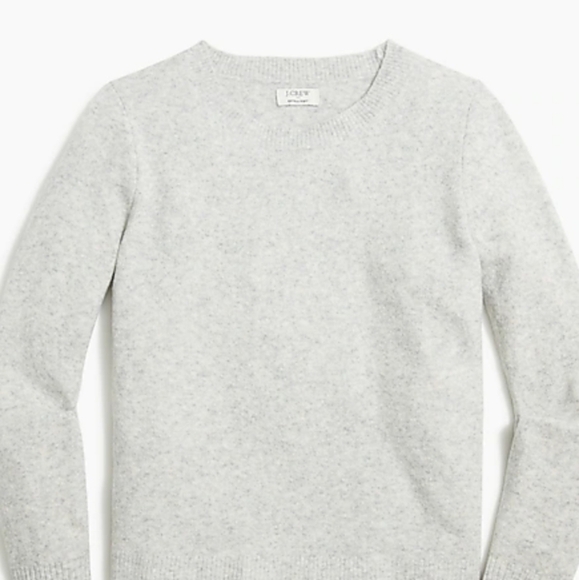 NEW J. Crew Factory Crewneck Sweater Extra Soft Yarn Heather Platinum Spring - Picture 4 of 11
